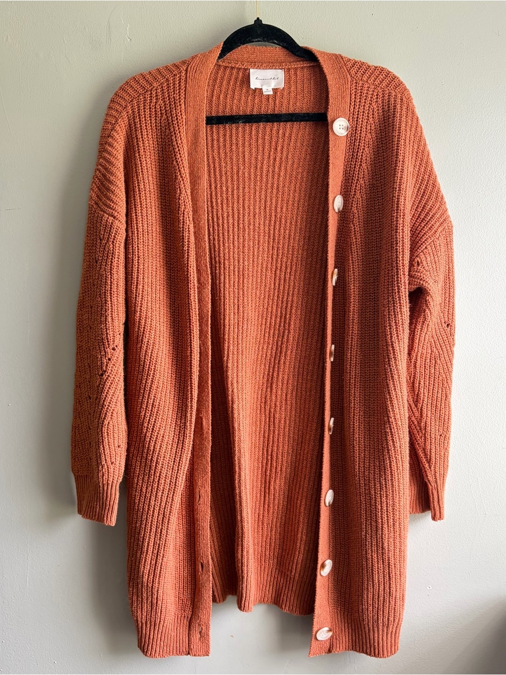 LineAndDot Cinnamon Brown Cardigan Sweater - Medium